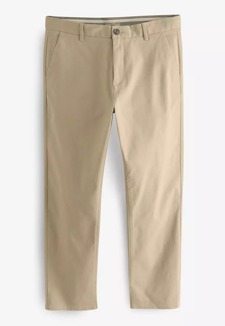 Stretch Chinos Trousers Straight Fit