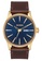 Nixon brown and blue and gold Sentry Leather 42mm - Polished Gold/Navy Sunray (A1053320) AD0A8AC4C707BBGS_1