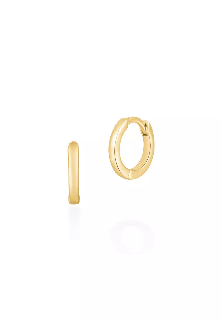 7mm plain gold hoops