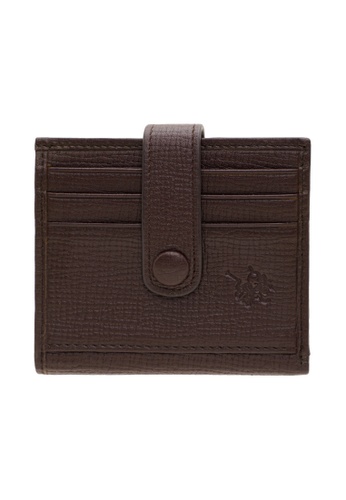 LancasterPolo brown LancasterPolo Genuine Leather Snap Closure Card Wallet - PWA 0959 F65D9AC2492306GS_1