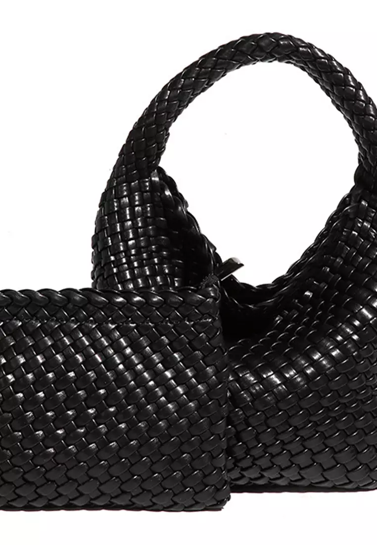Faux Leather Woven Tote Bag CX-B988