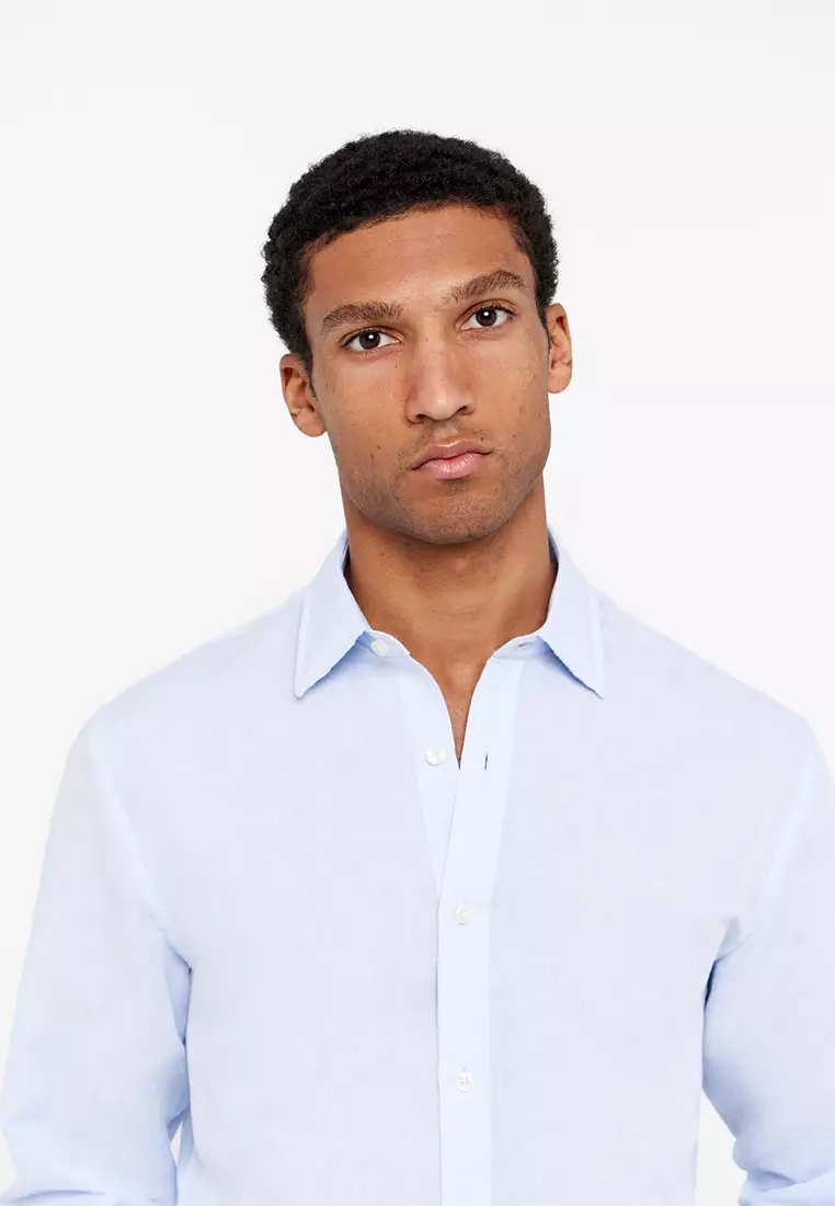 Plain Cotton Linen Shirt