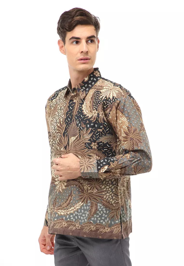Kendrick Atasan Formal Kemeja Batik Pria Adiguna Long Sleeve Material Cotton ORIGINAL