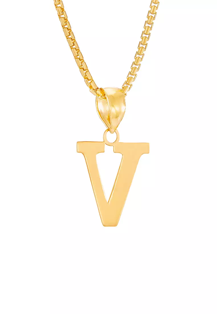 HABIB 916/22K Yellow Gold Alphabet Pendant STP060723(V)