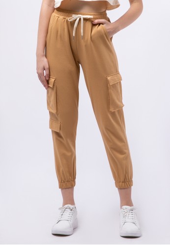 COLORBOX brown Cargo Jogger Pants 340F6AA85FB667GS_1