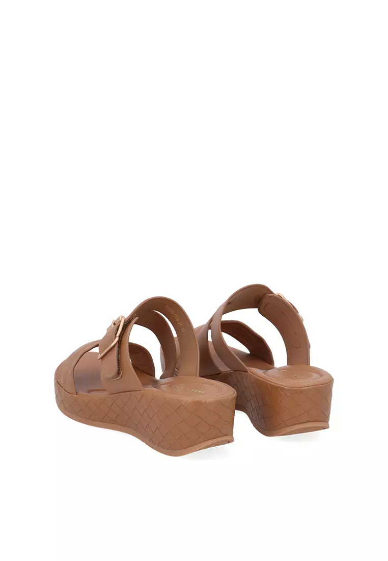 Medium Brown Rachel Double Strap Sandals
