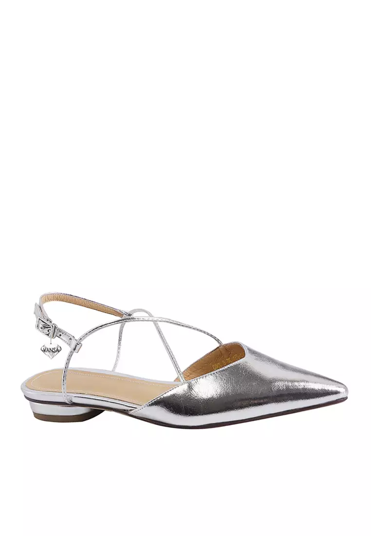 Discount on Twenty Eight Shoes  shoes - SKU: VANSA Pointed-toe Cross Straps: Low Heels VSW-F-0545