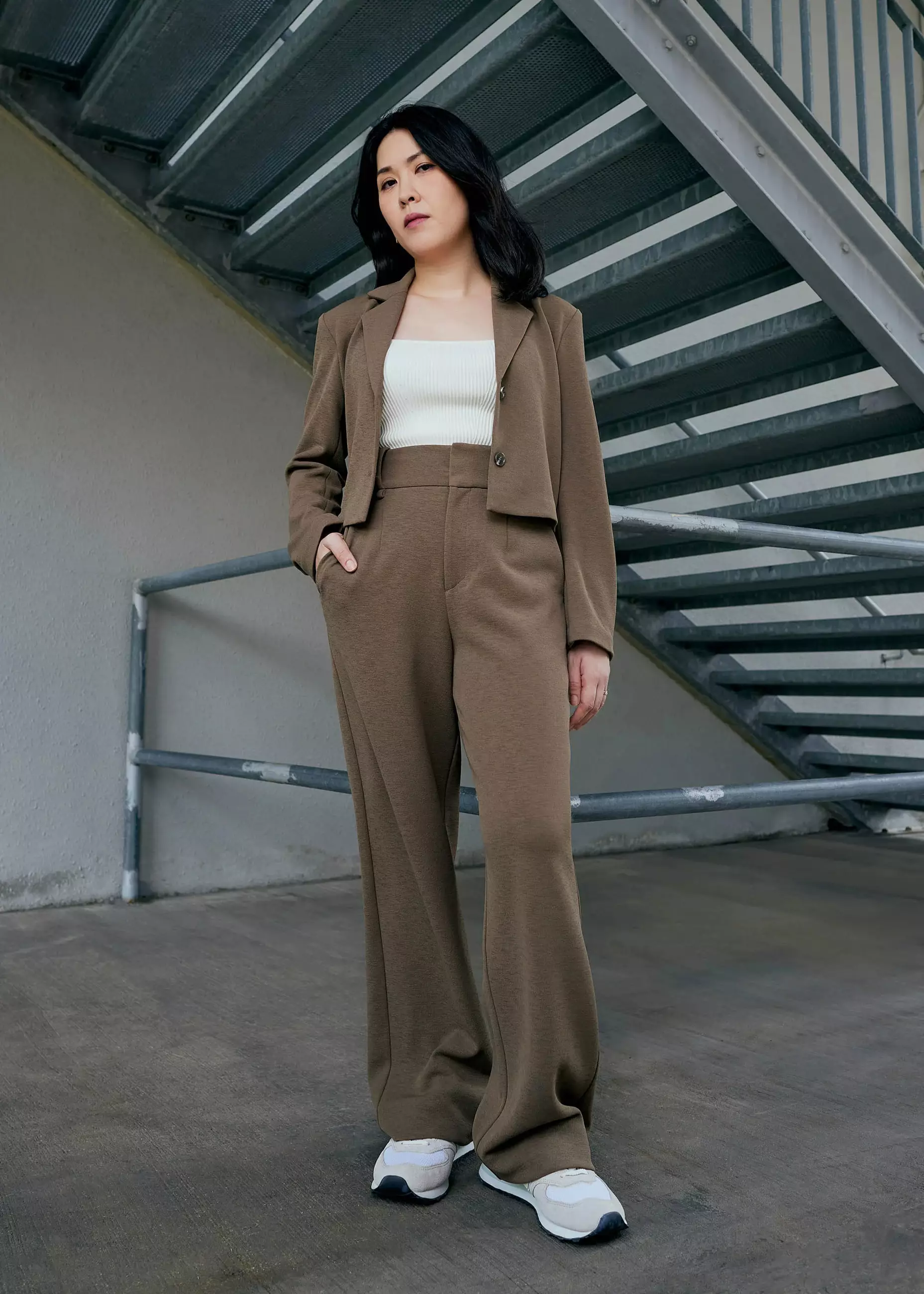 Celana Panjang Wanita - Leggy™ Mentari Super High Waist Straight Leg Pants