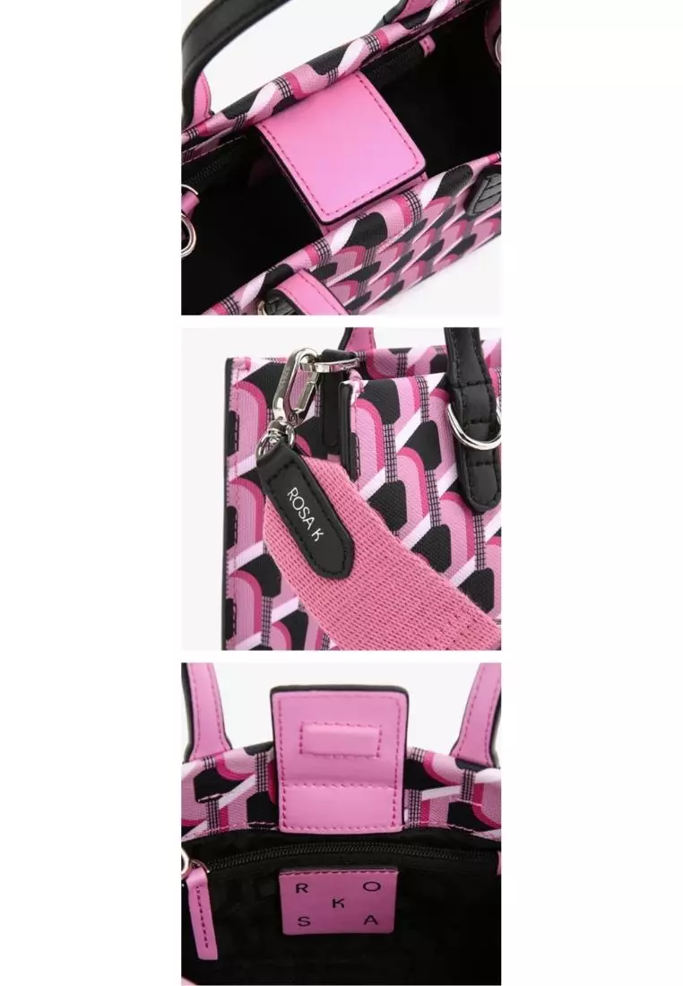 Jual ROSA.K Cabas Monogram Day Tote Pink Black SS Original