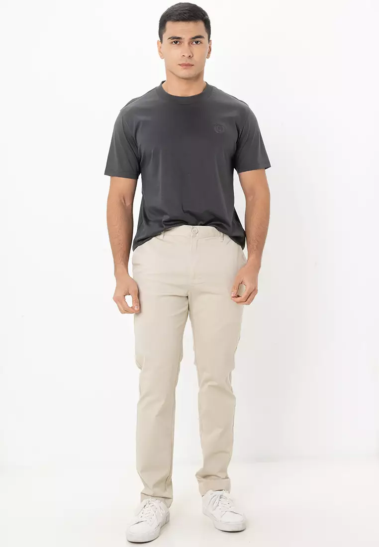 Men's Liquid Touch Short Sleeve Slim Embroidery Tee 01025802