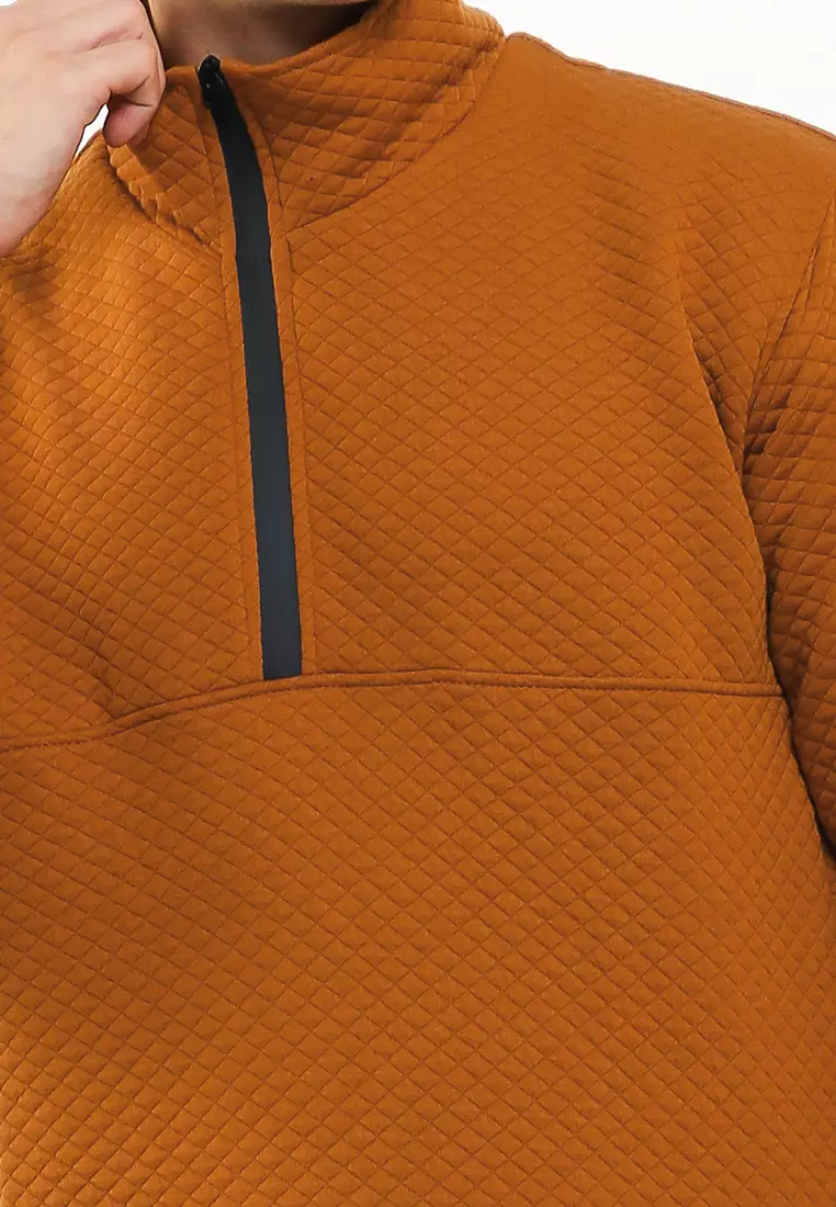 GRAHANGGRA Half Zipper Comfy Diamond Fleece - Camel