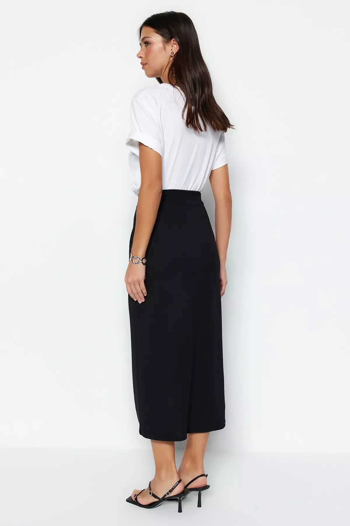 Slit Midi Skirt