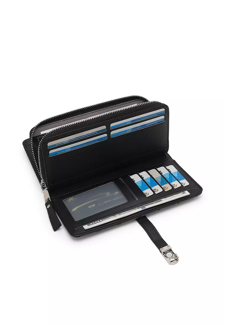 Women's Monogram Long Wallet / Purse - Black