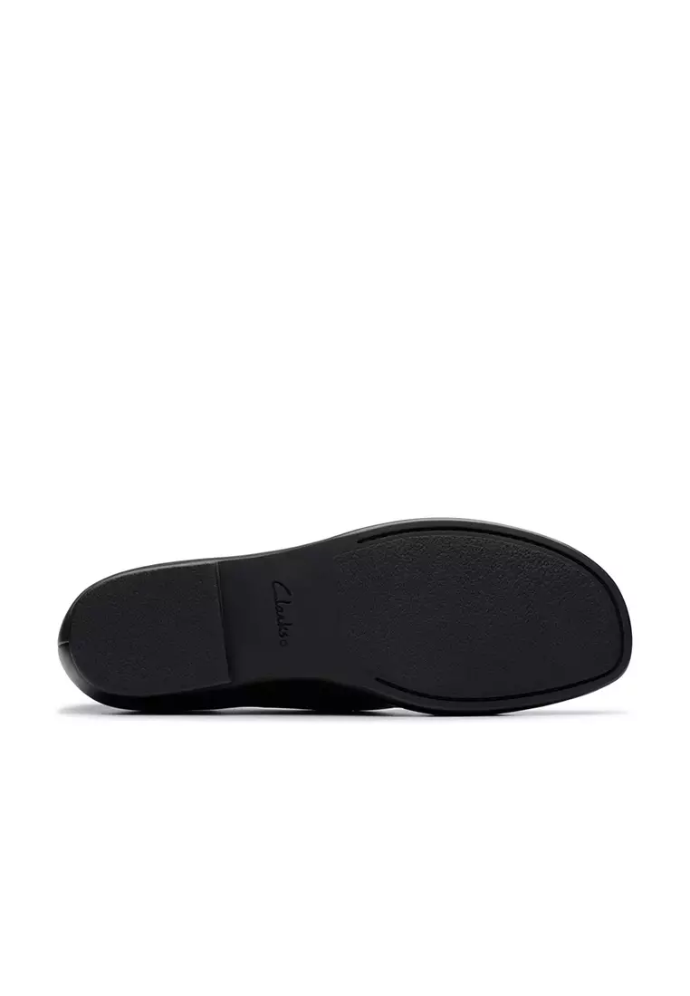 Womens Livia Lily Ballerina - Black Leather