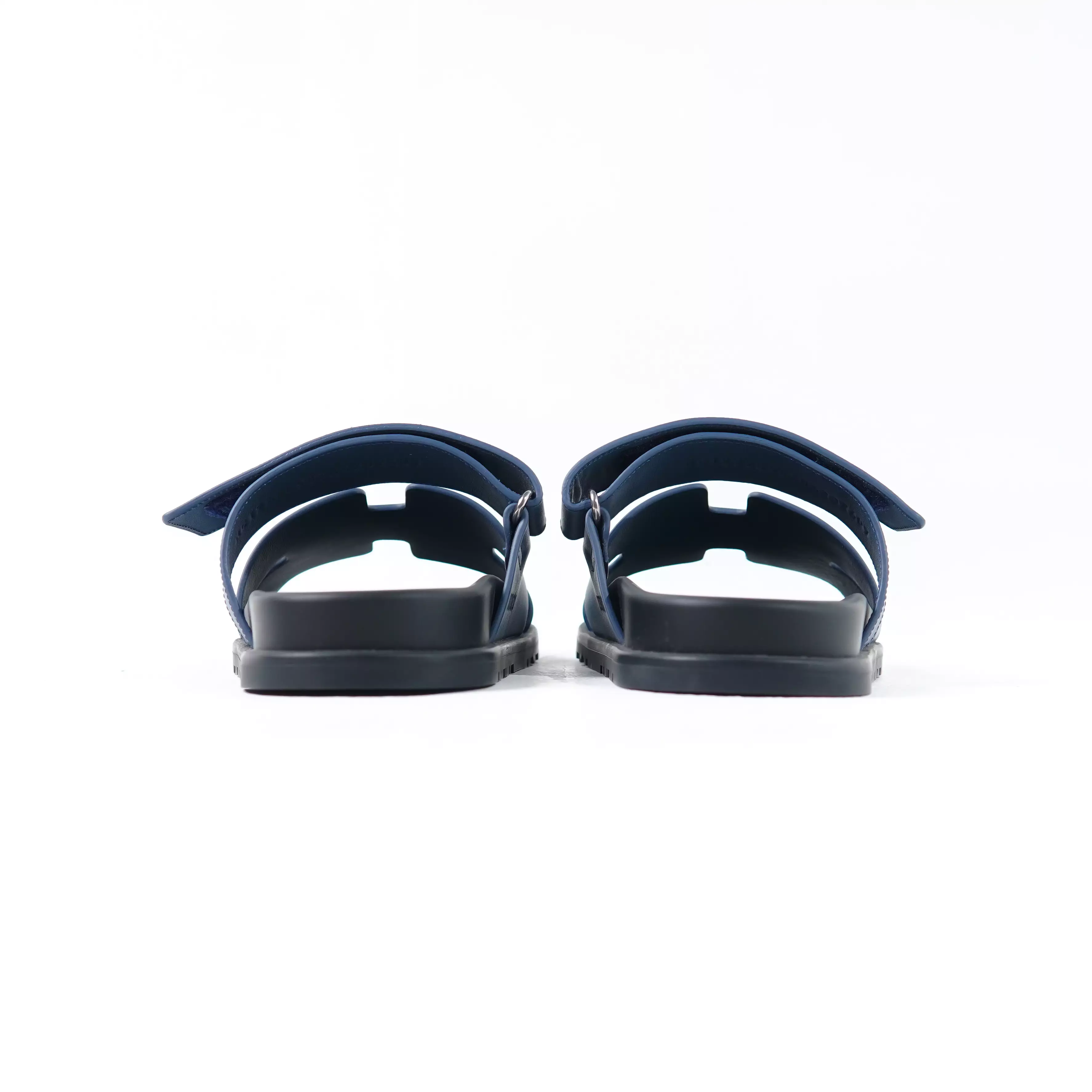 Sandal HERMES CHYPRE EPSOM BLACK BLUE SANDAL 100% ORIGINAL