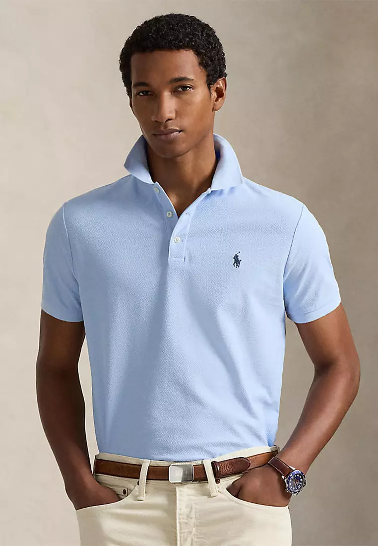 Custom Slim Fit Honeycomb-Mesh Polo