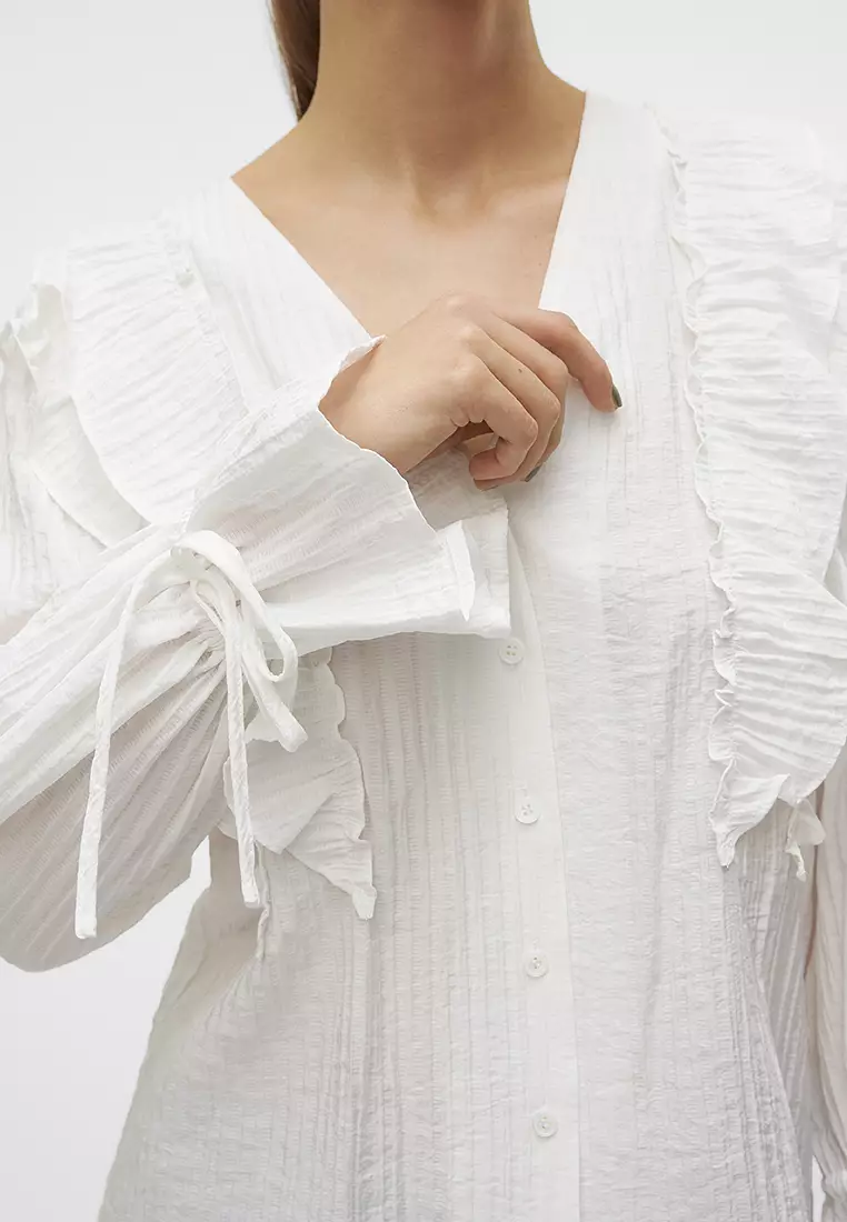 Kausa Frill Long Sleeve Top