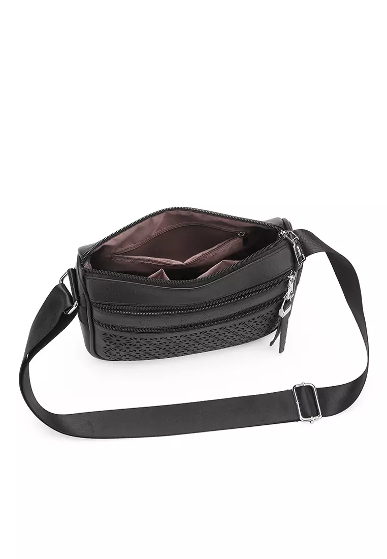 GYKACO DEONA Black - Tas Wanita Sling Bag - Fashion Top Handle Bag (Import)