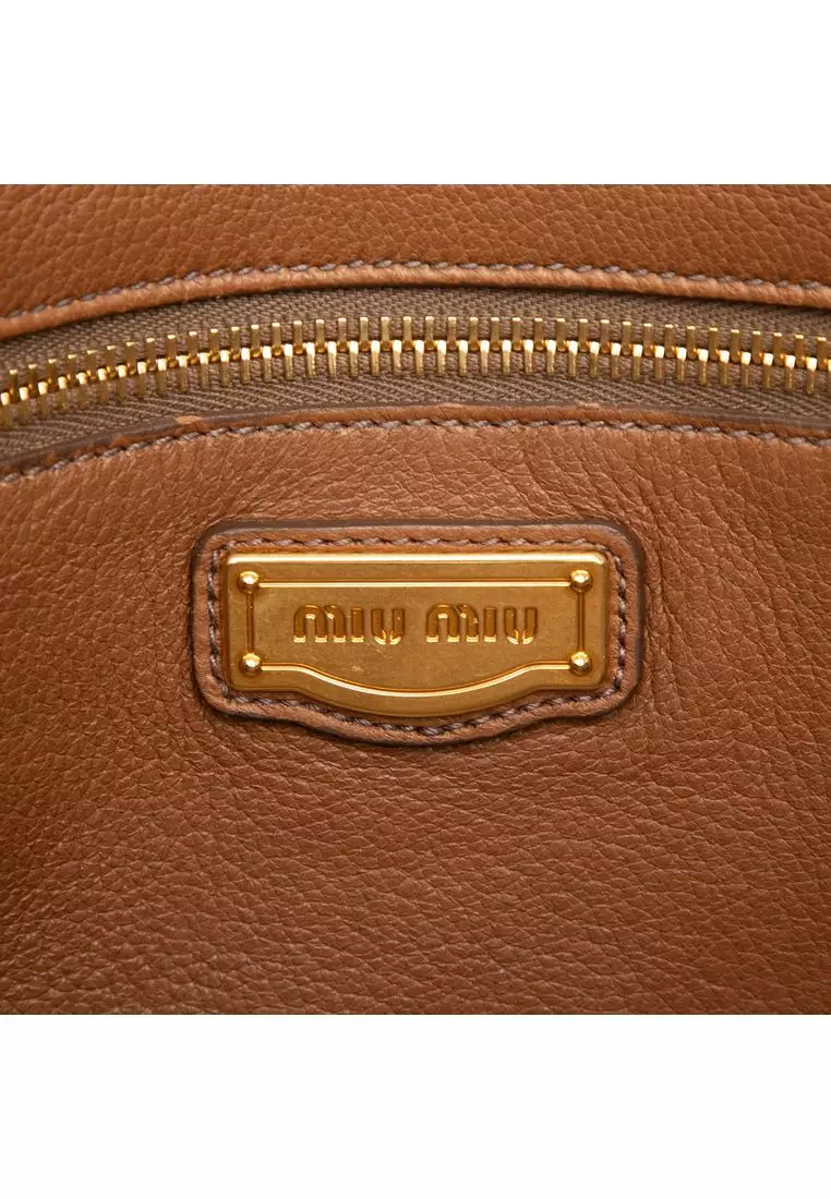 Pre-Loved Miu Miu Cervo Paloma Top Handle Bag
