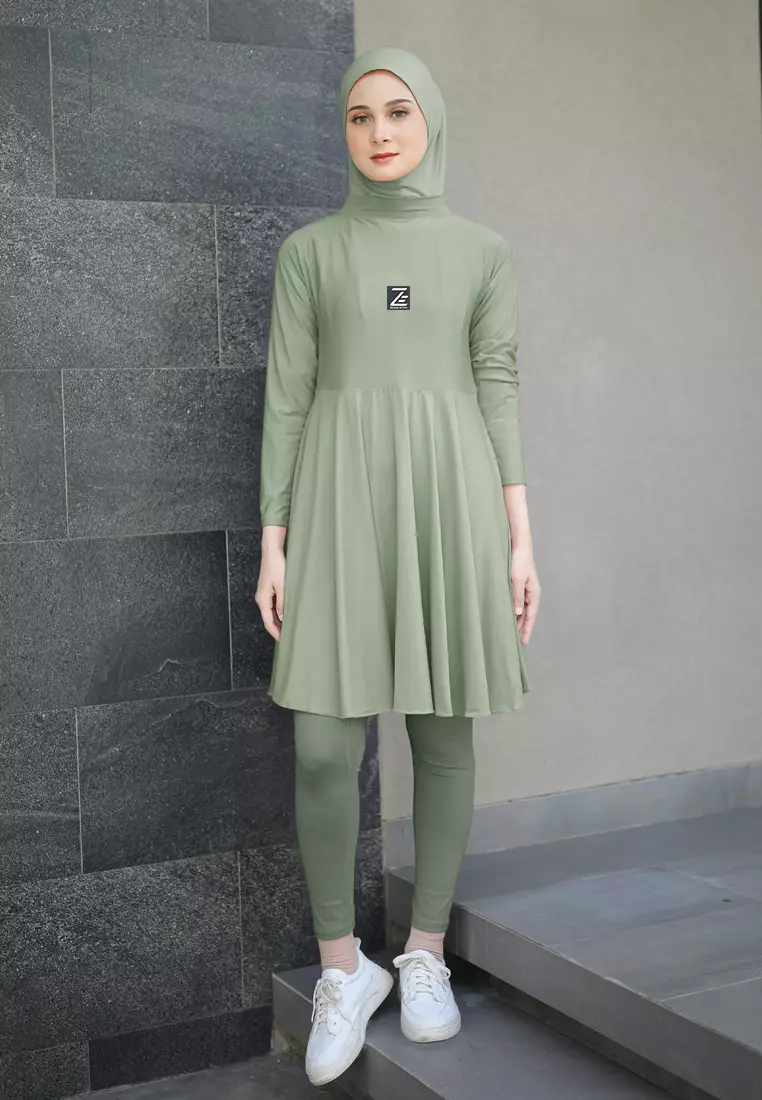 Zelena - Atasan Olahraga Wanita Ivy Longsleeve Tunic Reguler
