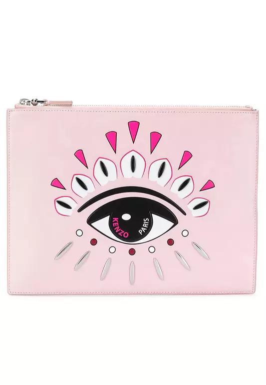 Kontact Eyes A4 Clutch Bag in Pastel Pink for UNISEX