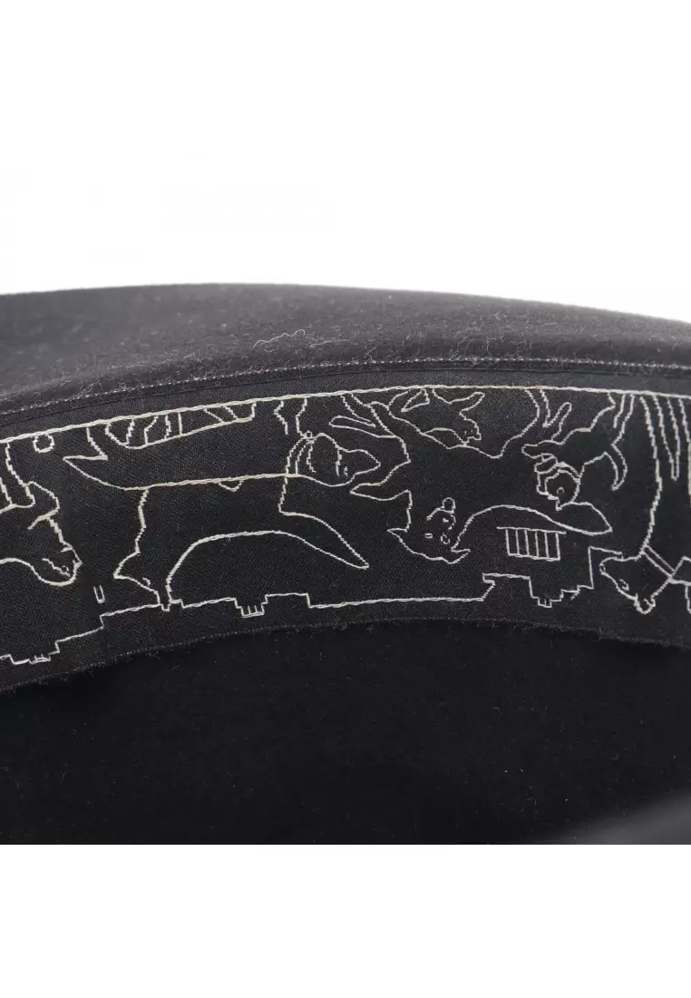 Pre-Loved Hermès Collier hat hat feutre black