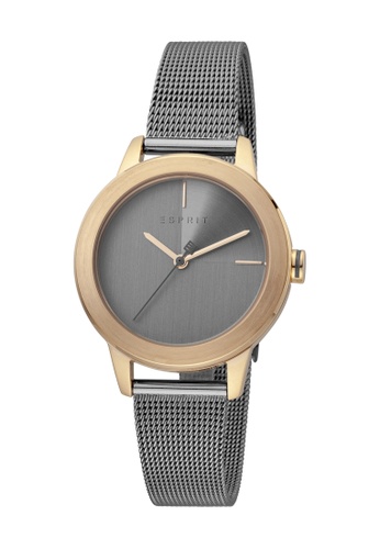 Buy Esprit Esprit Bloom 32mm Dark Grey Stainless Steel Mesh Band Women Watch Es1l105m0105 2021 Online Zalora Singapore