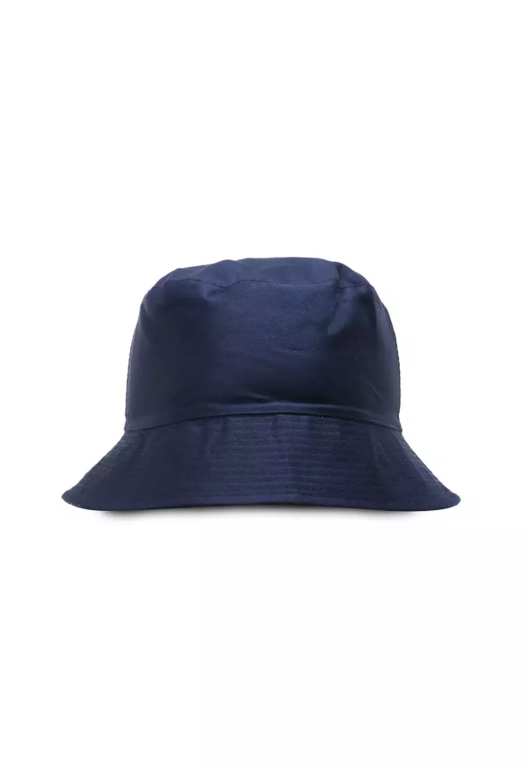 Zorke Bucket Hat Pria Stylish Casual Fashion Plain Material Cotton ORIGINAL - Navy