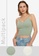 Trendyol white and green Ribbed Knit Crop Top C5B8FAA090976AGS_1