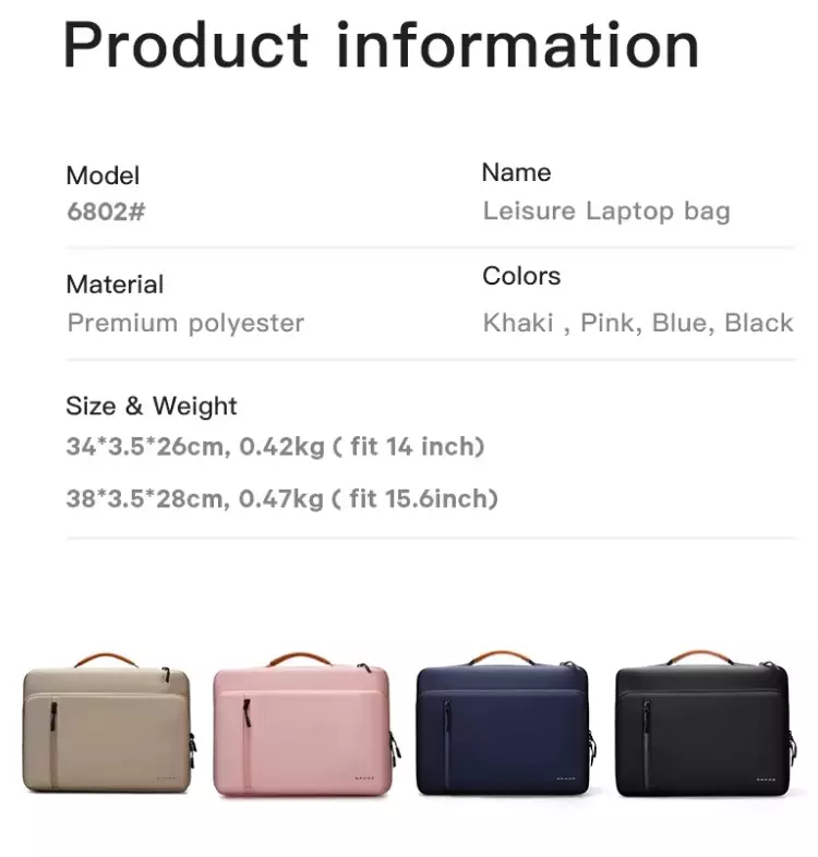 Tas Jinjing Kantor Kerja Laptop Laptop briefcase BANGE BG6802  14inch - Blue