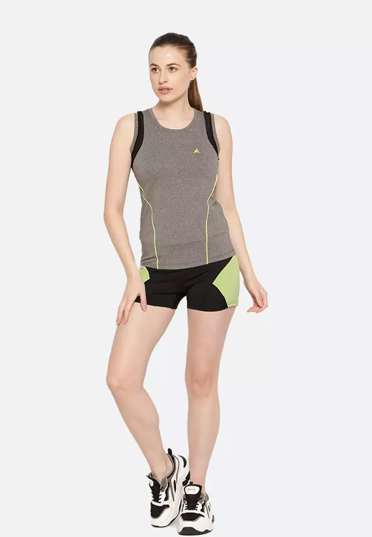 Grey Breathable Training/Running Tank Top
