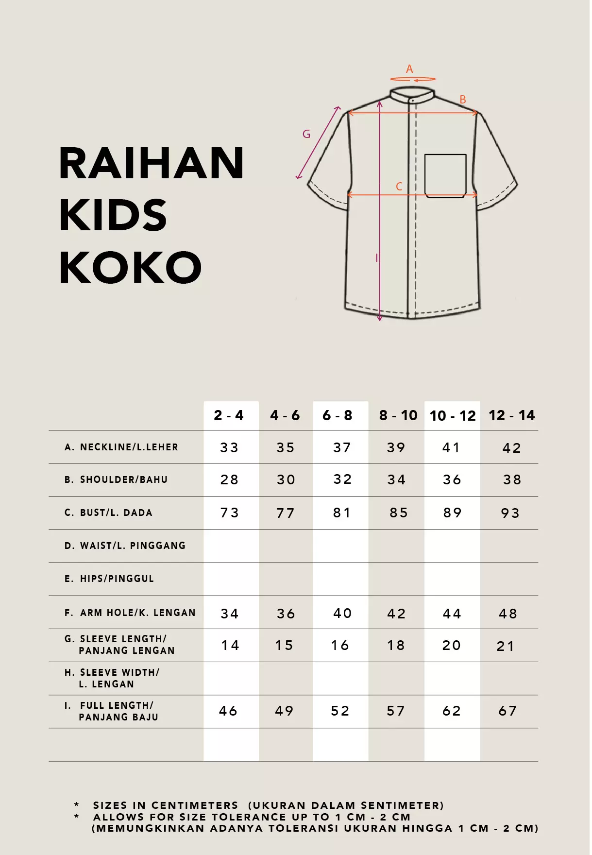 Kami Raihan Short Sleeve Kids Koko Blush