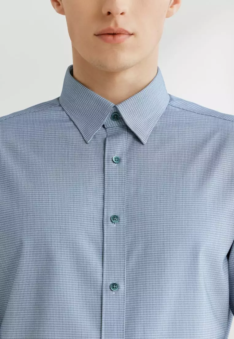 Non-Iron Premium Cotton Smart Fit 2 Tone Shirt