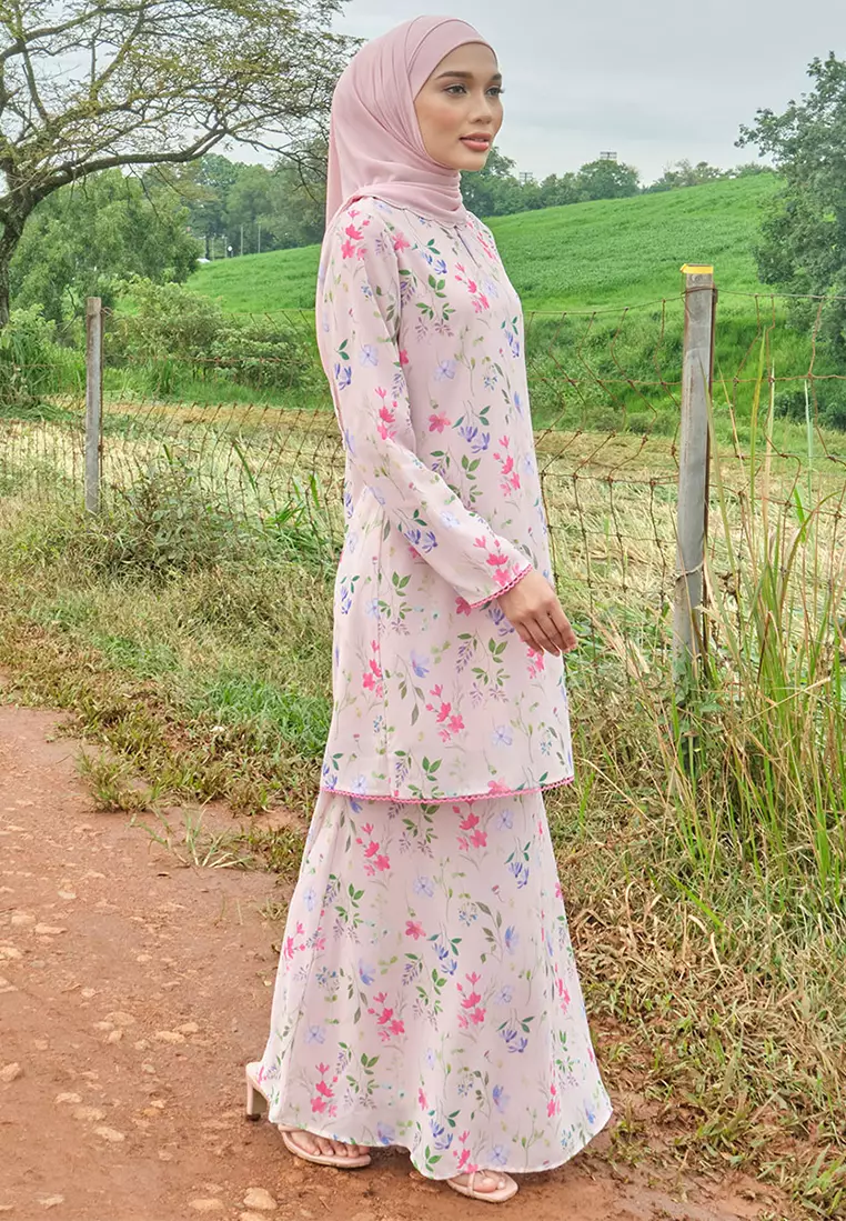 Duyong Blouse & Skirt - Blush Botanical