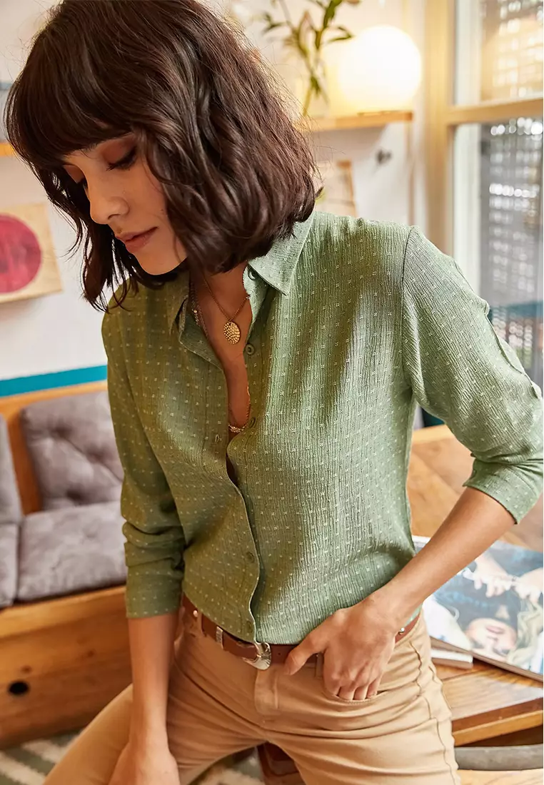 Textured Flowy Shirt