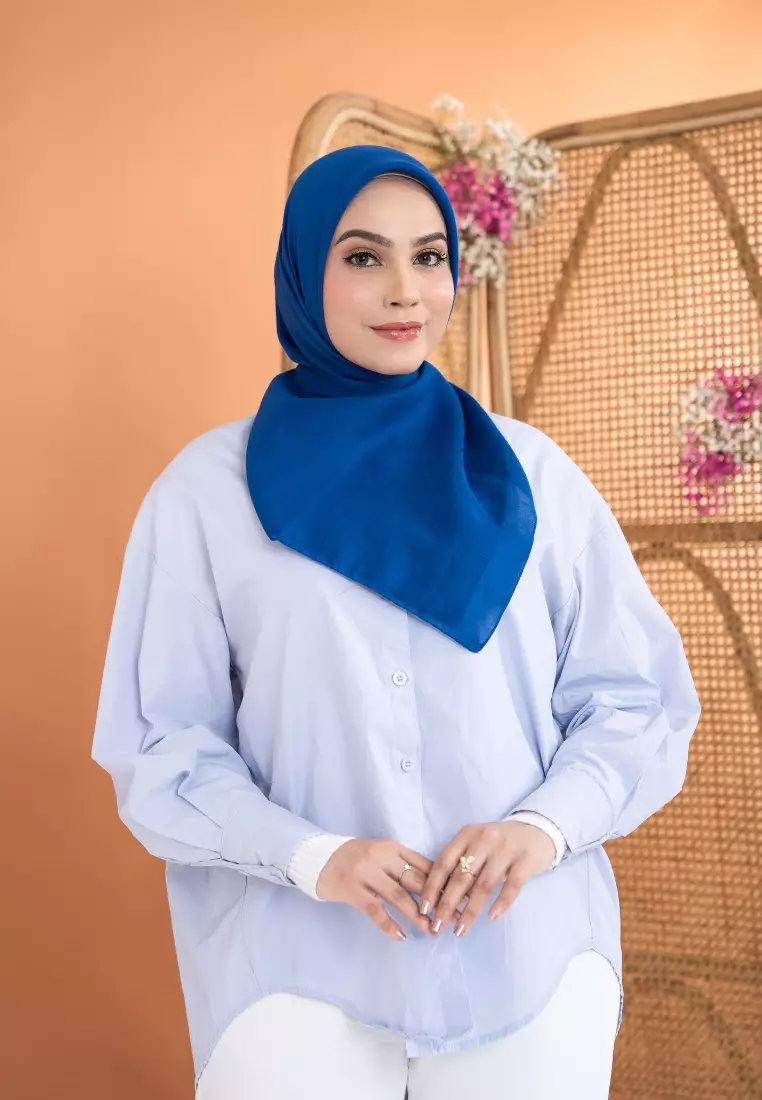 ZM Zaskia Mecca - Sadi Blue Hijab Kerudung Segi Empat