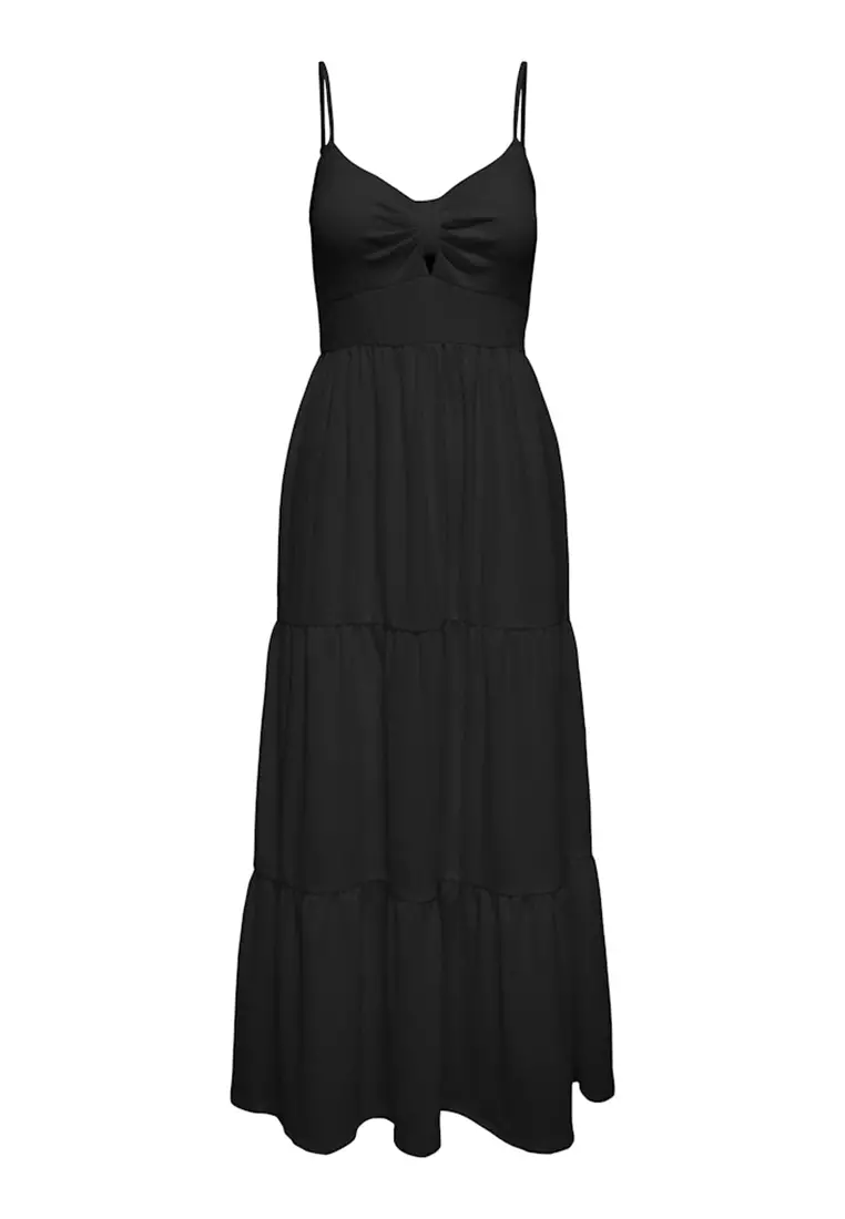 Sleeveless Strap Layer Jersey Dress