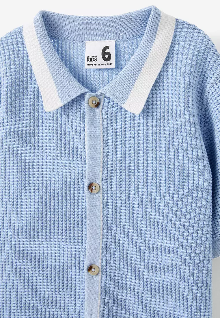 Knitted Short Sleeve Shirt