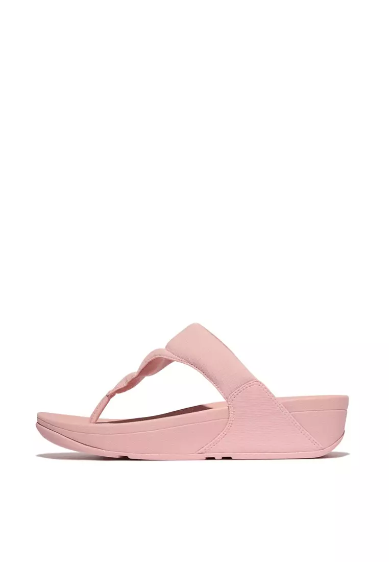 FitFlop LULU Water-Resistant Quilted Ripstop Toe-Post Sandals - Soft Blush (ID1-B48)