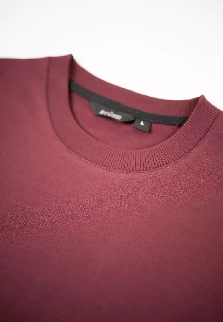 Clique Men's New Classic T-Shirt - Burgundy, Crew Neck, Short Sleeve (Size XS) - View #5
