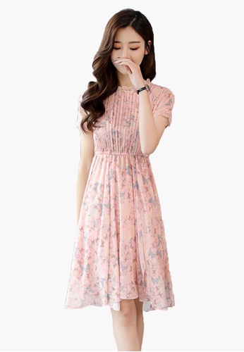 Buy Halo Summer Chiffon Floral Printed Dress Online Zalora Malaysia
