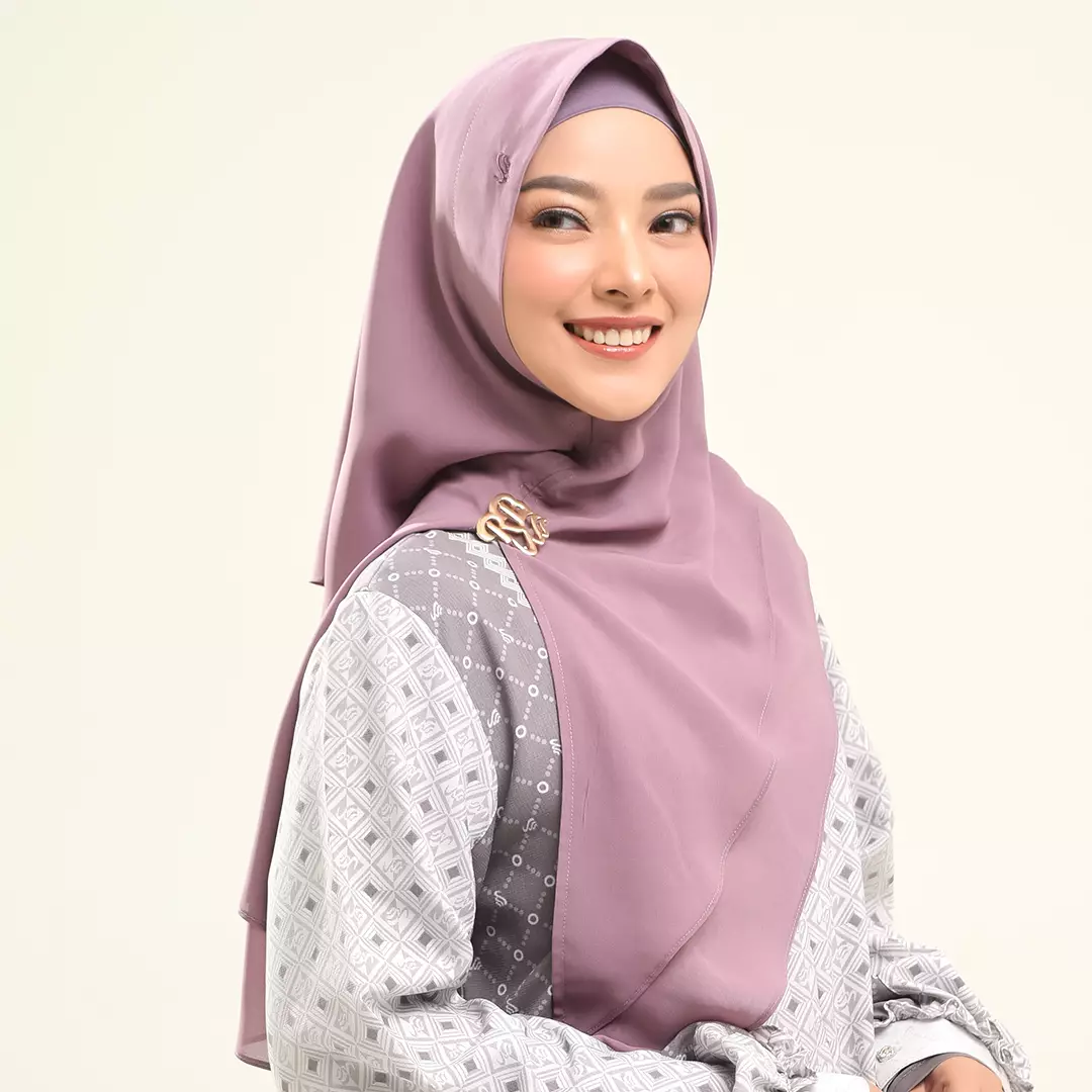 Rabbani - Kerudung Instan Muslim Wanita Dewasa Zetta XL - Dusty Purple