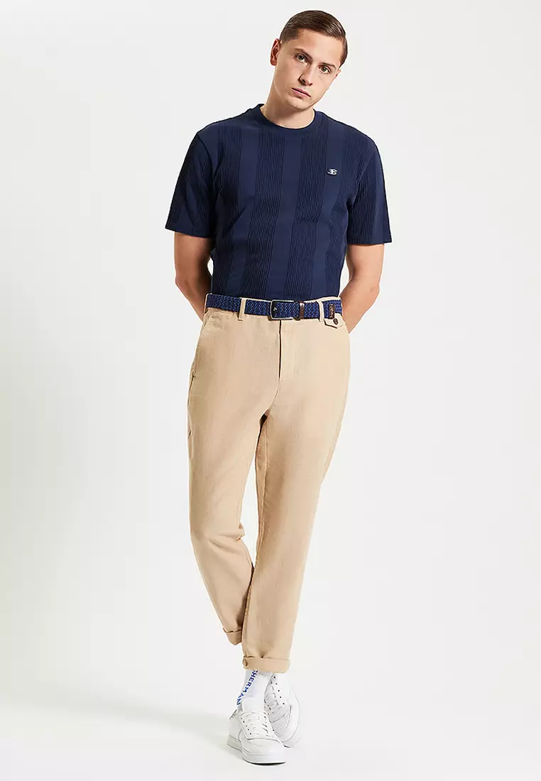 Textured Vertical Stripe Tee