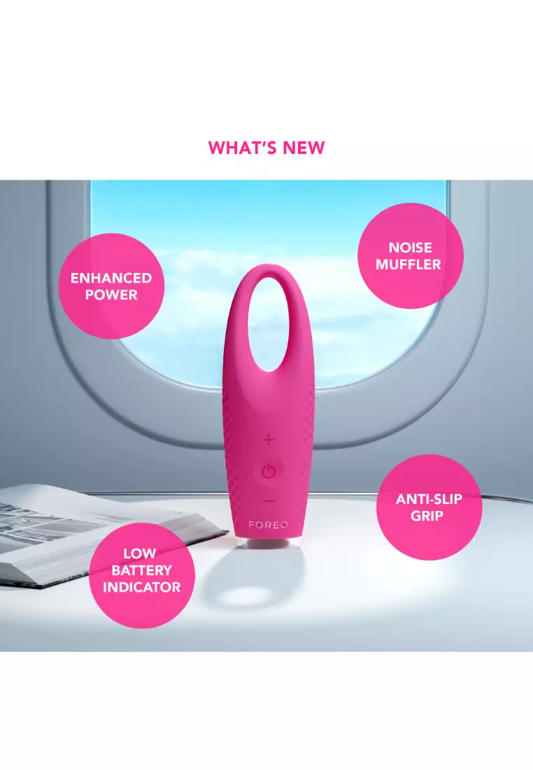 FOREO IRIS 2 Lymphatic Drainage Eye Massager - Dark Eye Circle & Eye Bags Remover | Enhanced Eye Cream Absorption | Anti Wrinkle Eye Puffiness Reducer - Fuchsia