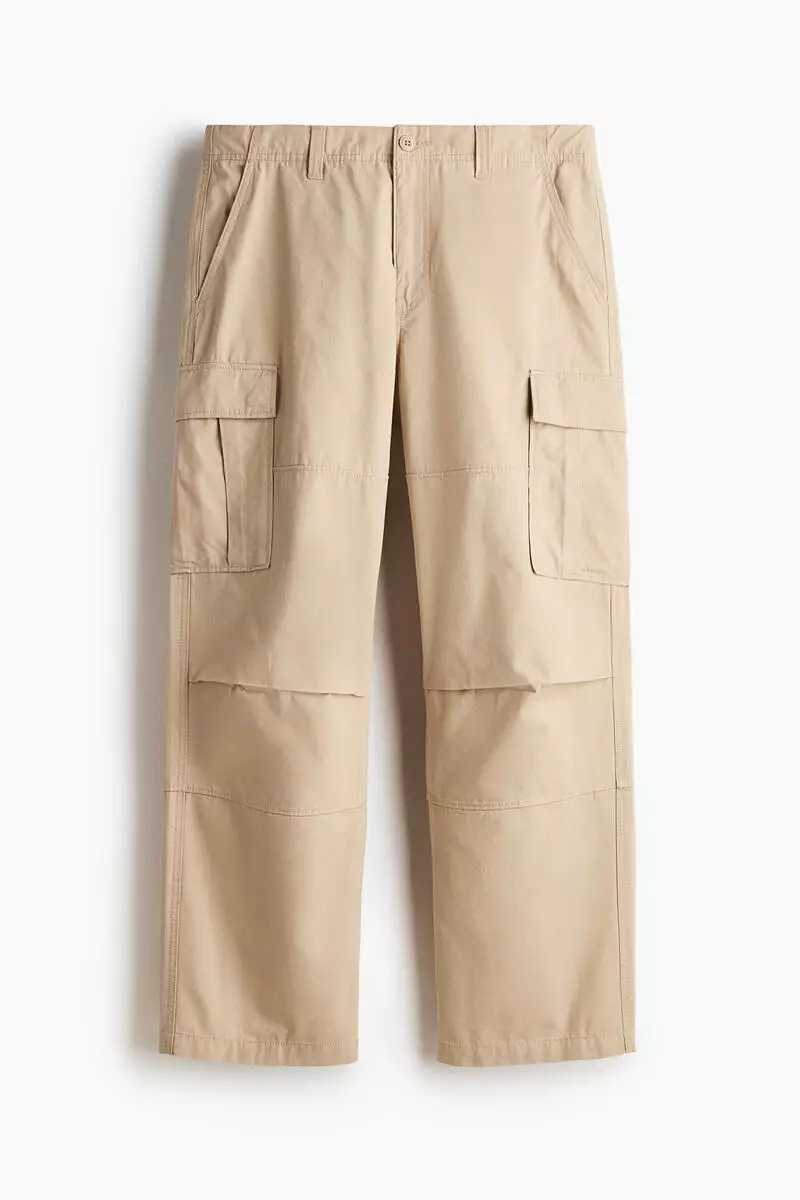 Relaxed Fit Cotton cargo trousers