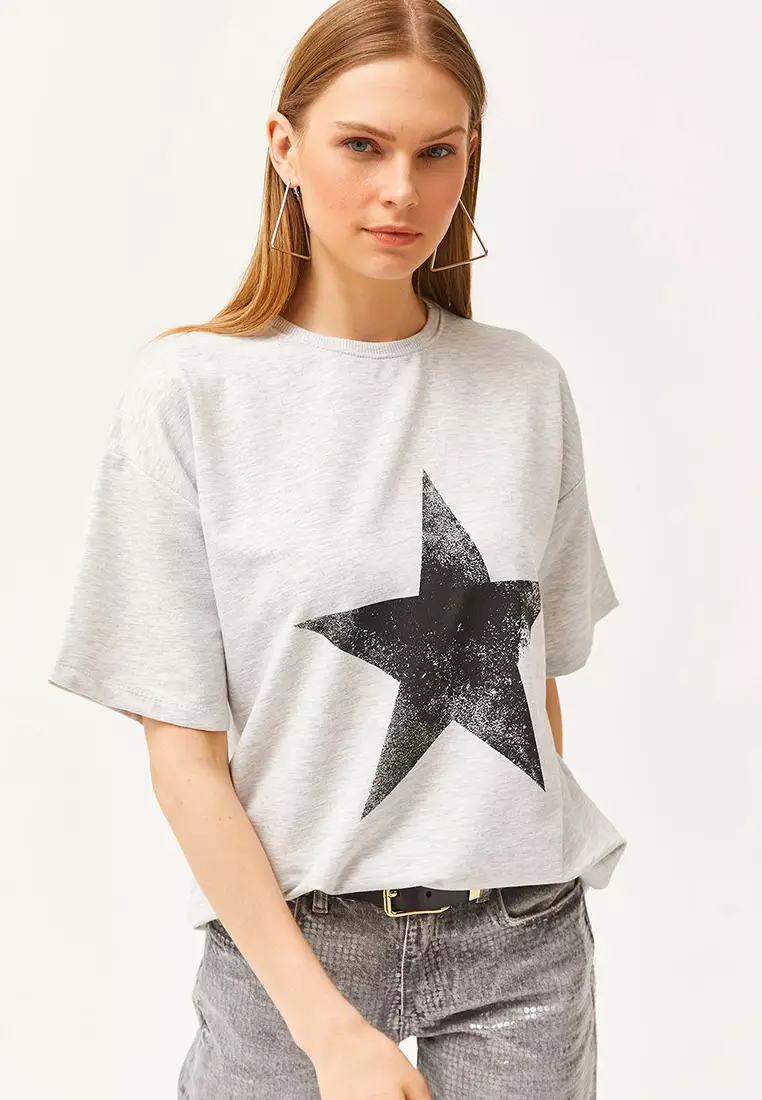 Symbol Front Back Printed 2 Thread Unisex Oversize T-Shirt