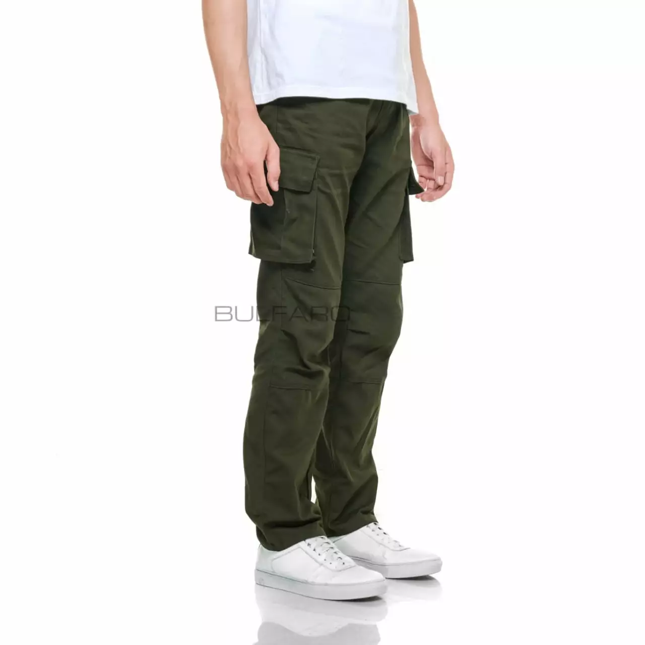 Cargo Canvas Pants Army Regular Fit