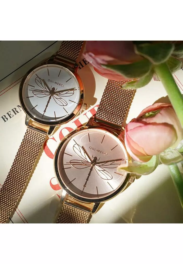 [Sustainable Watch] Oui & Me Grande Amourette 38mm Butterfly Dial Women's Quartz Rose Gold Watch ME010035