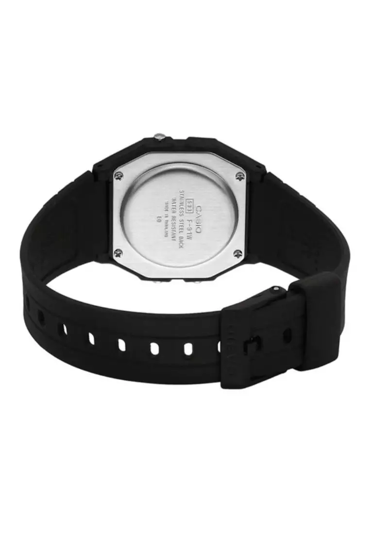 Casio f91w stainless steel discount