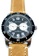 EGLANTINE black and brown and silver EGLANTINE® Terrenz Unisex Steel Quartz Watch Black Dial on Light Brown Leather Strap D65D5AC0C61DA2GS_4